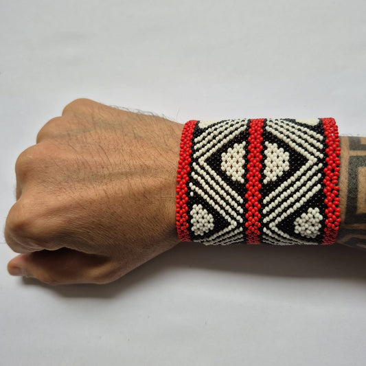 Pulseira de Miçanga fio Elástico Povo Waura