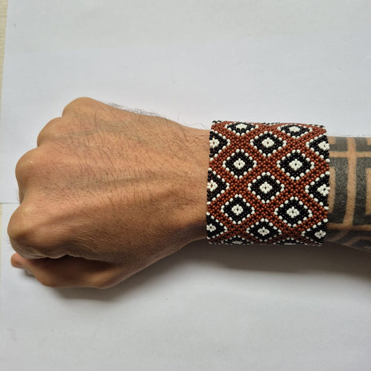 Pulseira de Miçanga fio Elástico Povo Waura