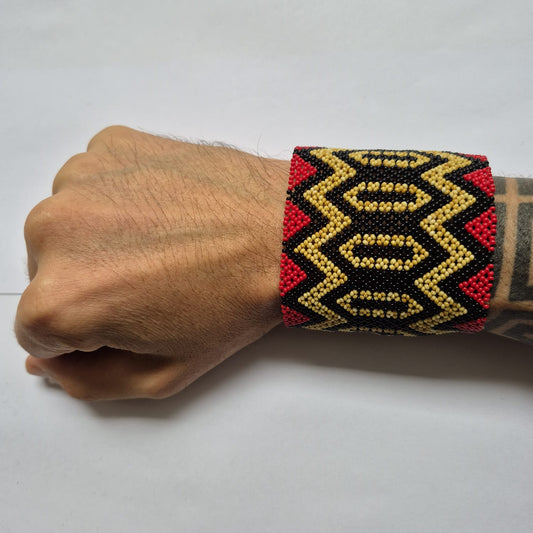 Pulseira de Miçanga fio Elástico Povo Waura