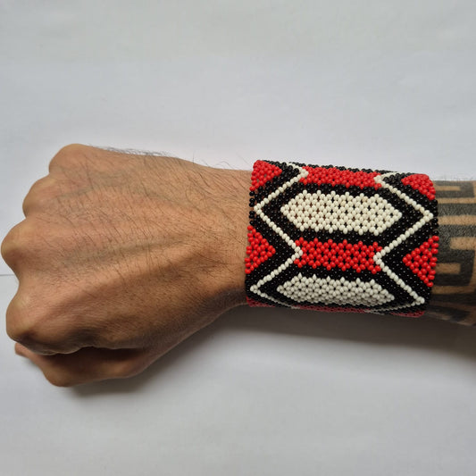 Pulseira de Miçanga fio Elástico Povo Waura
