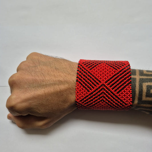 Pulseira de Miçanga fio Elástico Povo Waura