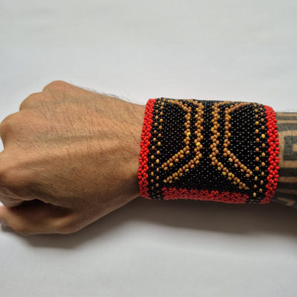 Pulseira de Miçanga fio Elástico Povo Waura