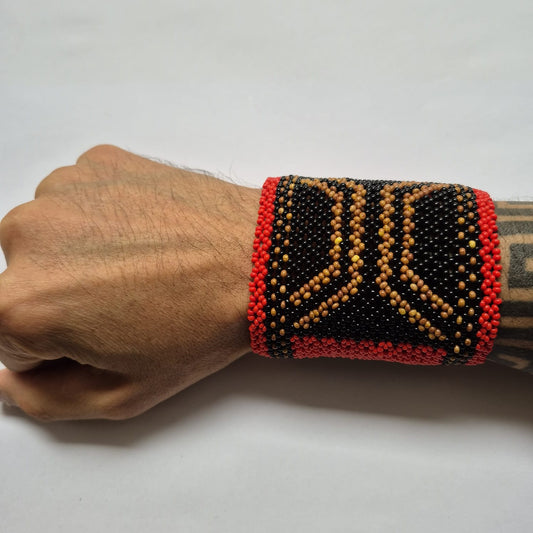 Pulseira de Miçanga fio Elástico Povo Waura