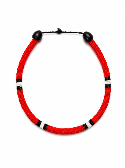 Colar de Miçanga Cobra Coral Povo Kalapalo