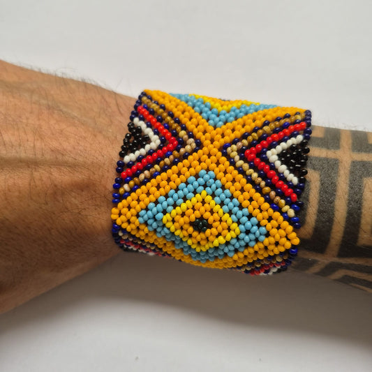 Pulseira de Miçanga fio Elástico Povo Kamayurá