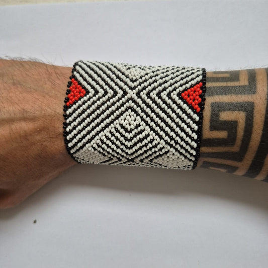 Pulseira de Miçanga fio Elástico Povo Kamayurá