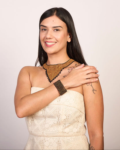 Pulseira de Miçanga fio Elástico Povo Kamayurá