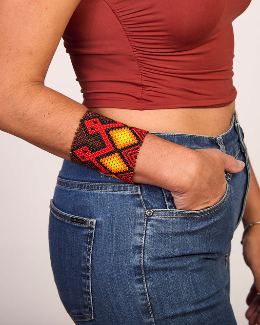 Pulseira de Miçanga fio Elástico Povo Kamayurá