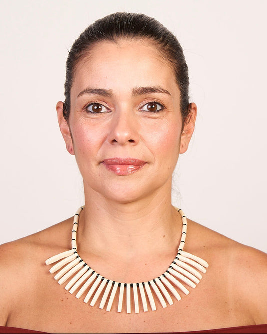 Colar Indígena de Osso Povo Xakriabá