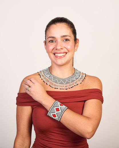 Pulseira de Miçanga fio Elástico Povo Kamayurá