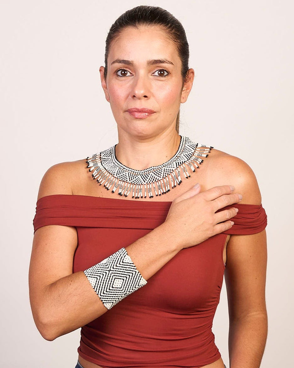 Pulseira de Miçanga fio Elástico Povo Kamayurá