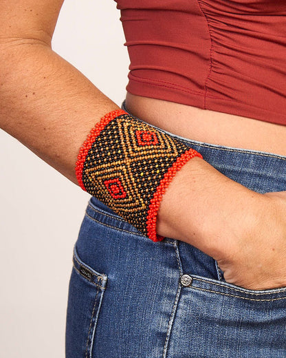Pulseira de Miçanga fio Elástico Povo Kamayurá