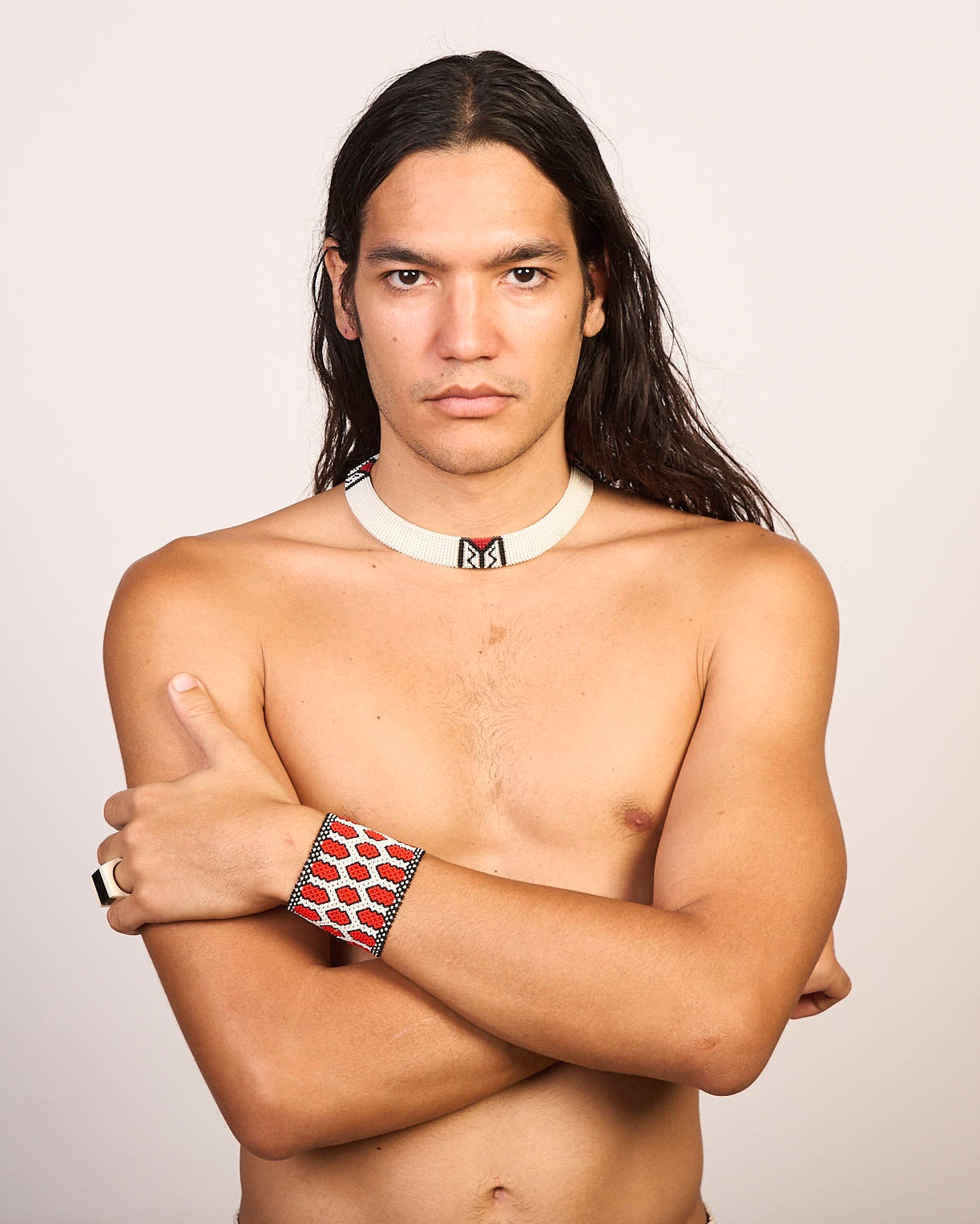 Pulseira de Miçanga fio Elástico Povo Waura