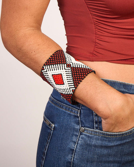 Pulseira de Miçanga Fio Elástico Povo Kamayurá
