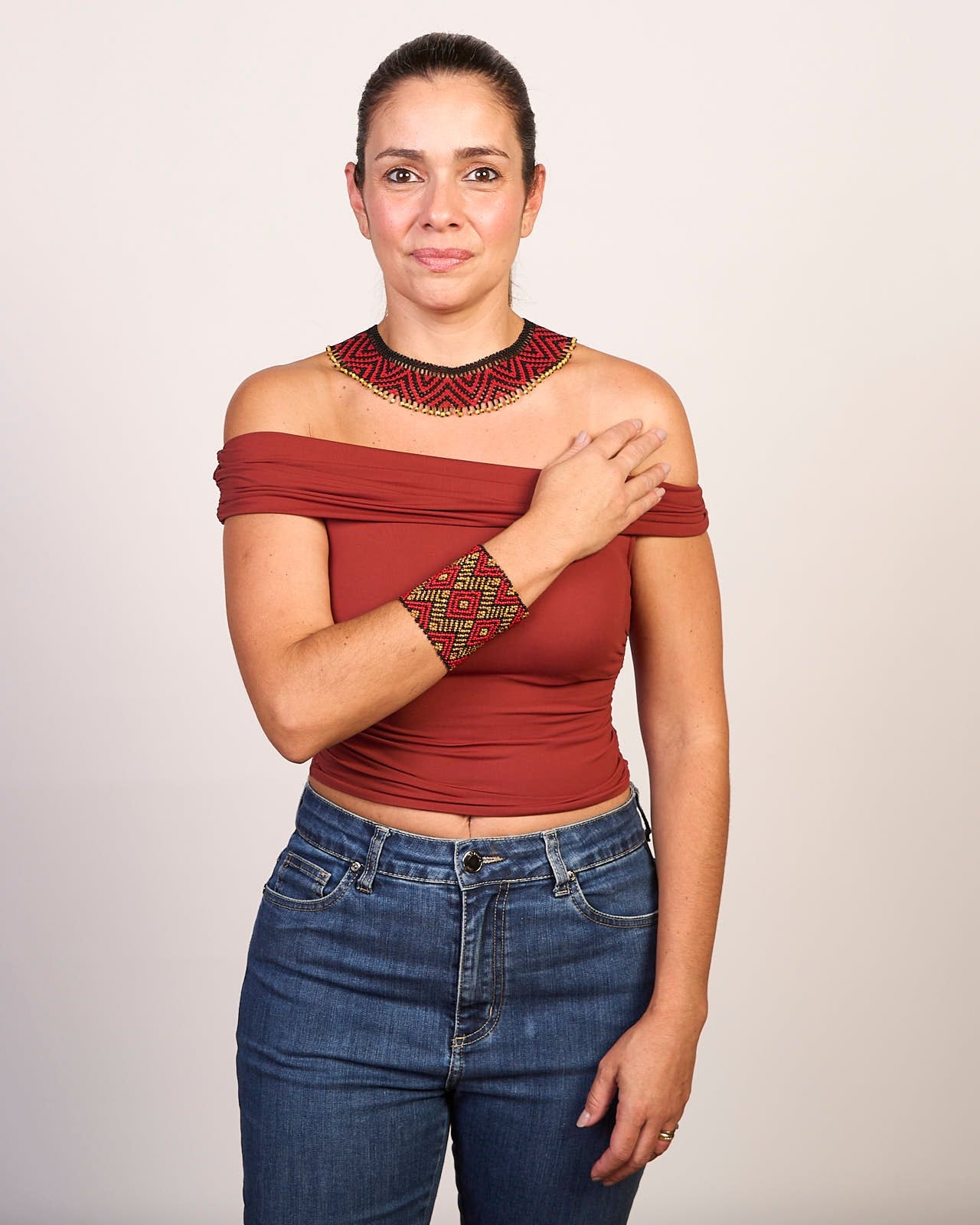 Pulseira de Miçanga fio Elástico Povo Kamayurá