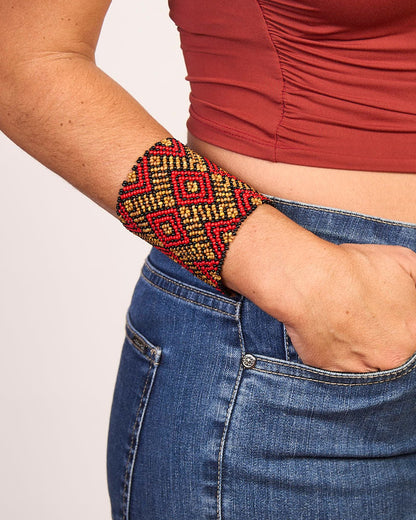 Pulseira de Miçanga fio Elástico Povo Kamayurá