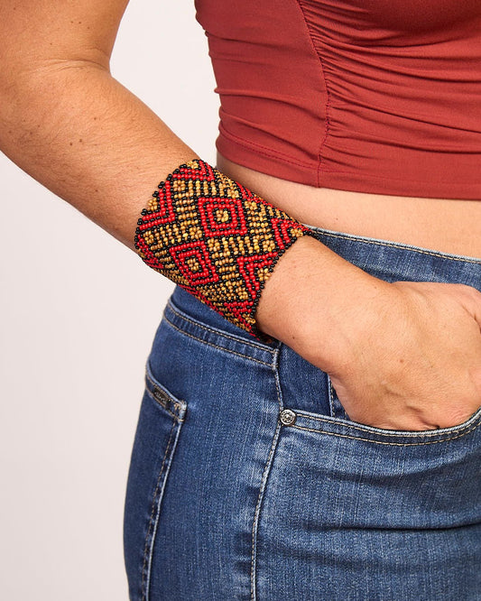 Pulseira de Miçanga fio Elástico Povo Kamayurá