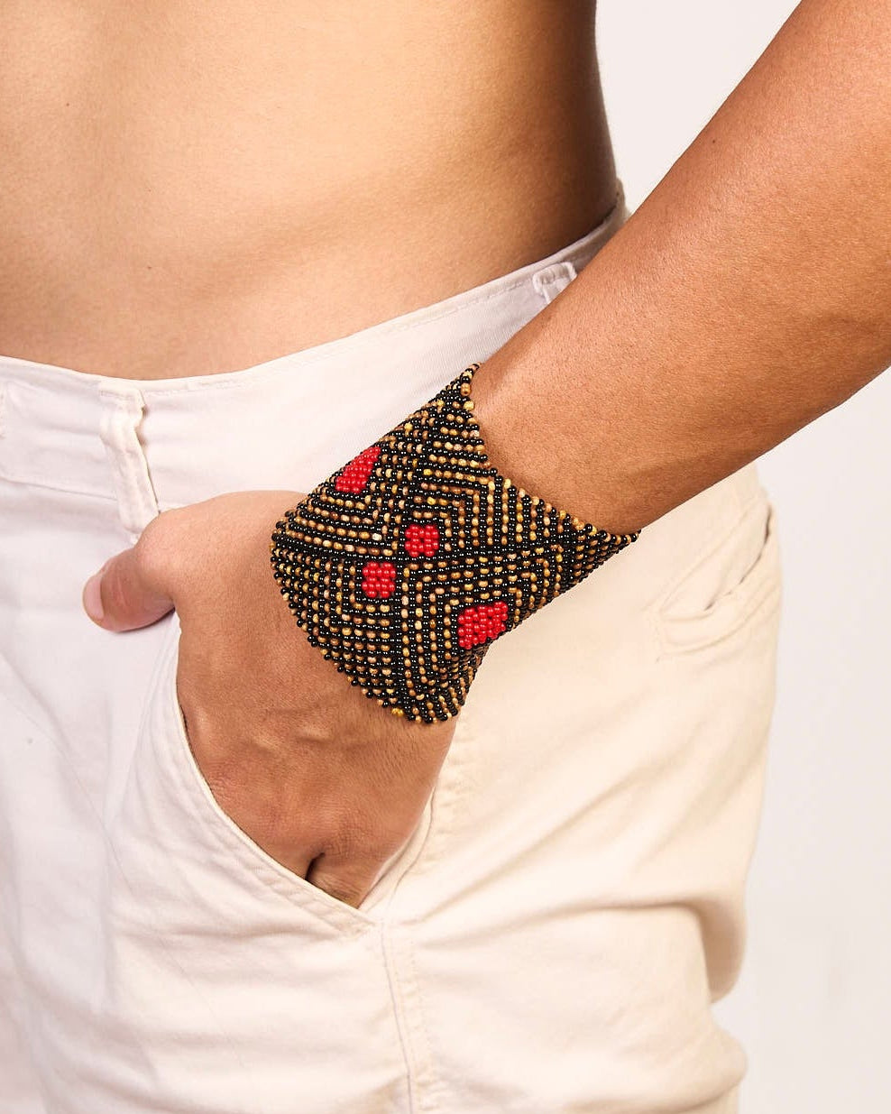 Pulseira de Miçanga fio Elástico Povo Kamayurá