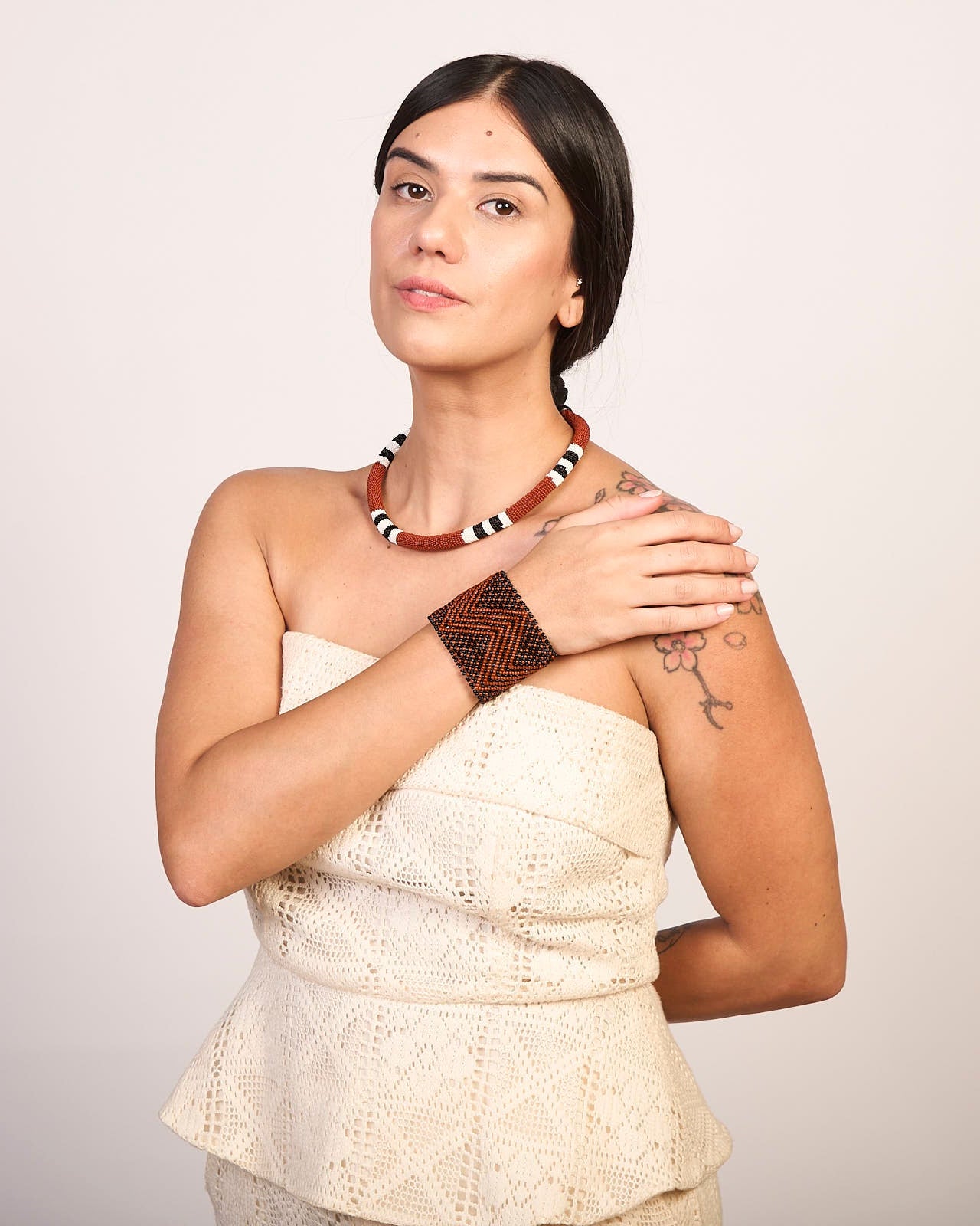 Pulseira de Miçanga Fio Elástico Povo Kamayurá