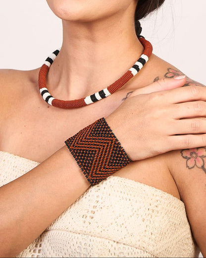 Pulseira de Miçanga Fio Elástico Povo Kamayurá