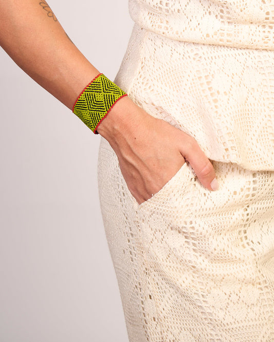 Pulseira de Miçanga fio Elástico Povo Waura
