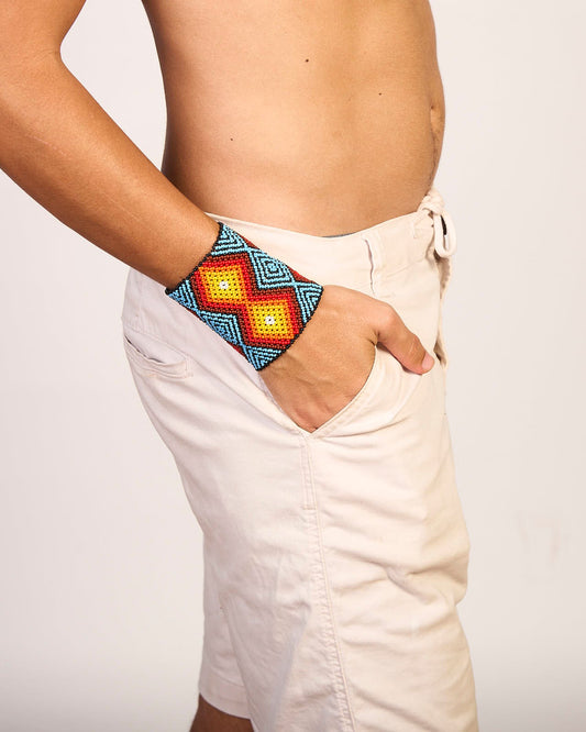 Pulseira de Miçanga fio Elástico Povo Kamayurá