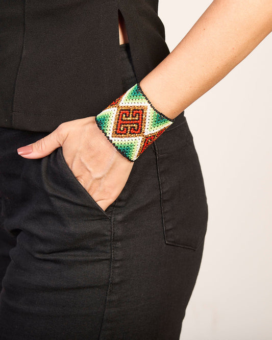 Pulseira de Miçanga fio Elástico Povo Kamayurá