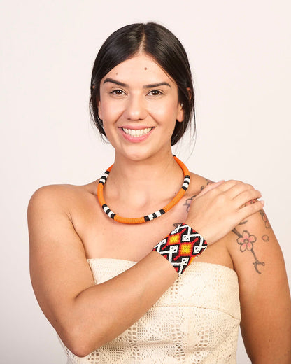 Pulseira de Miçanga fio Elástico Povo Waura