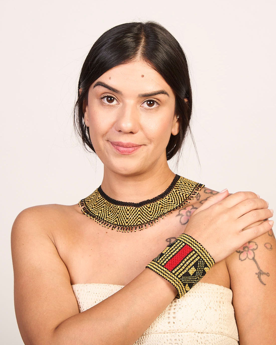 Pulseira de Miçanga fio Elástico Povo Waura