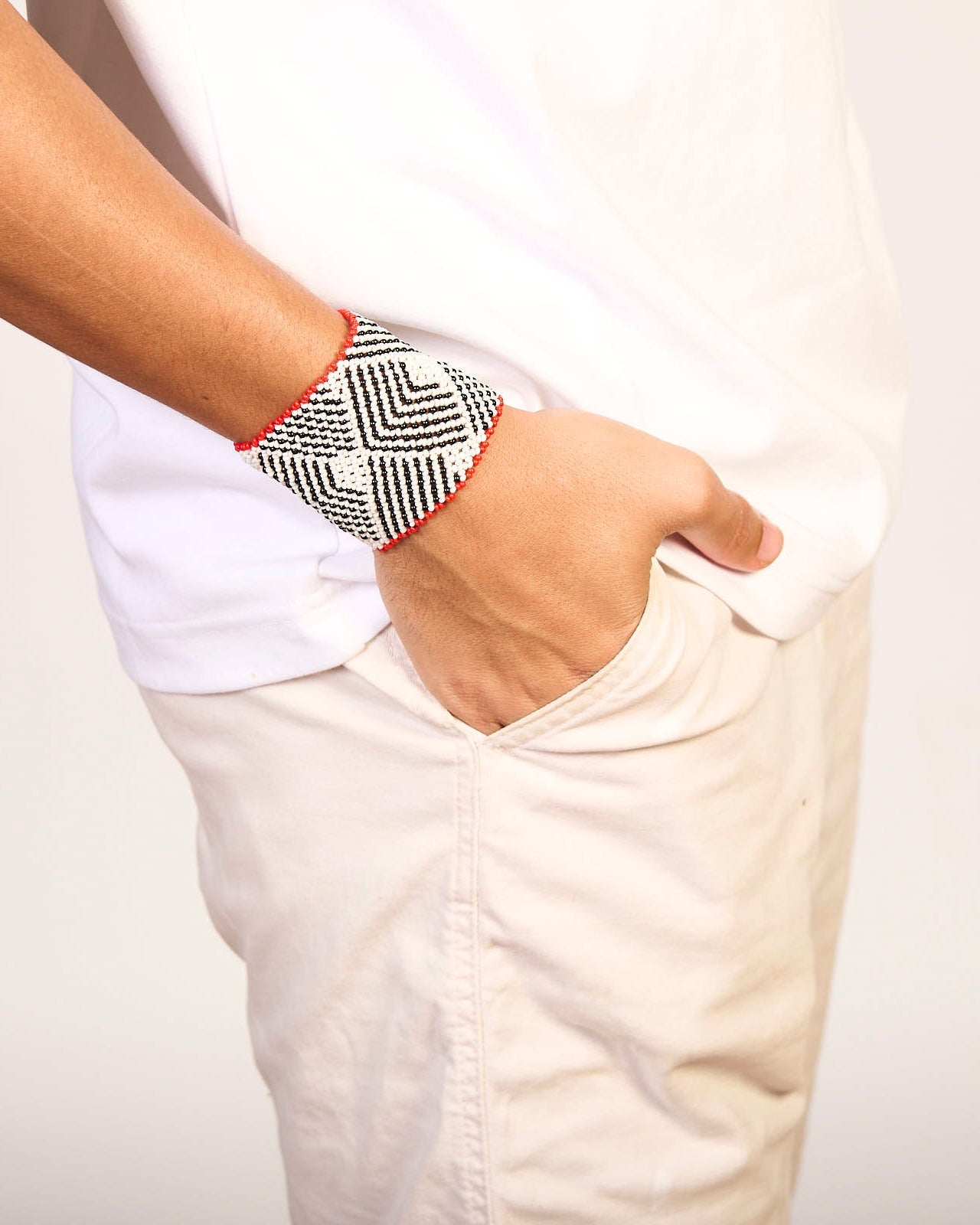 Pulseira de Miçanga Fio Elástico Povo Waura