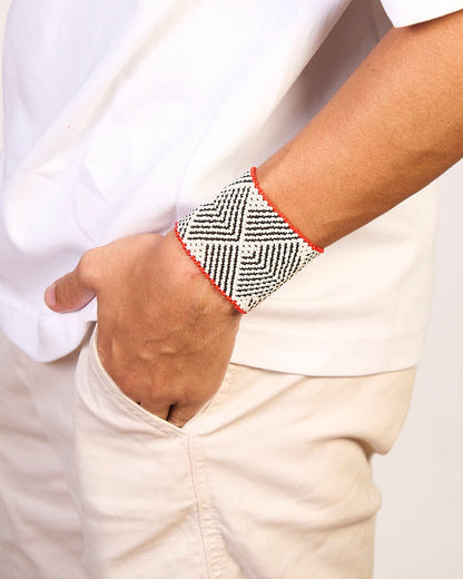 Pulseira de Miçanga fio Elástico Povo Kamayurá