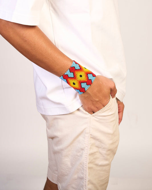 Pulseira de Miçanga fio Elástico Povo Kamayurá