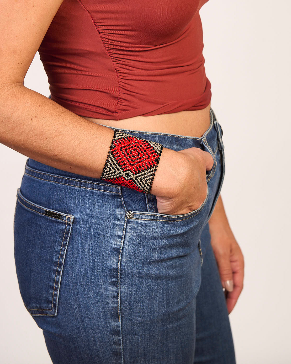Pulseira de Miçanga fio Elástico Povo Kamayurá