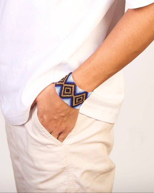 Pulseira de Miçanga fio Elástico Povo Waura