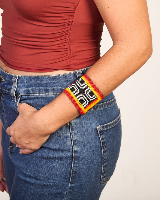 Pulseira de Miçanga fio Elástico Povo Waura