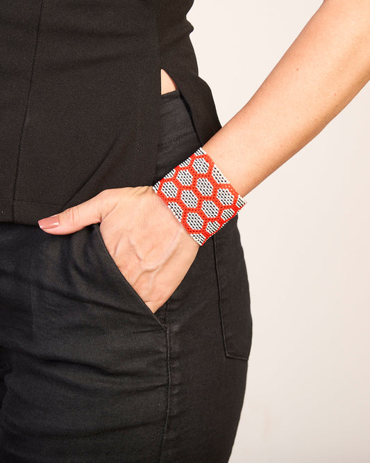 Pulseira de Miçanga fio Elástico Povo Waura