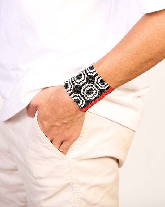 Pulseira de Miçanga fio Elástico Povo Waura