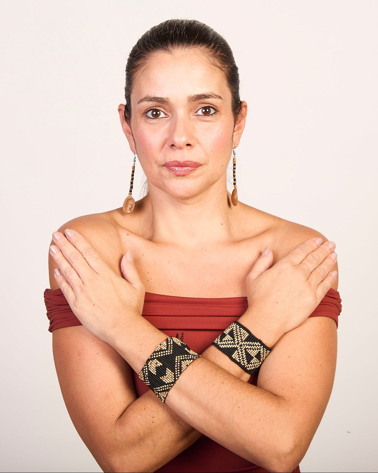 Pulseira de Sementes e Miçangas Ajustável Povo Guajajara