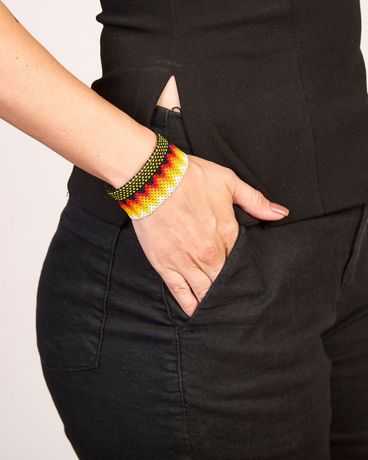 Pulseira de Miçanga fio Elástico Povo Waura