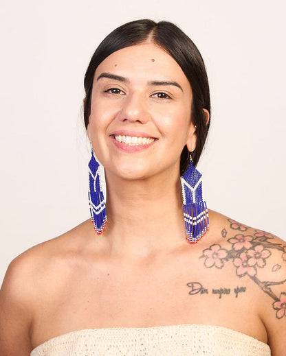 Brinco Artesanal de Miçanga Panará