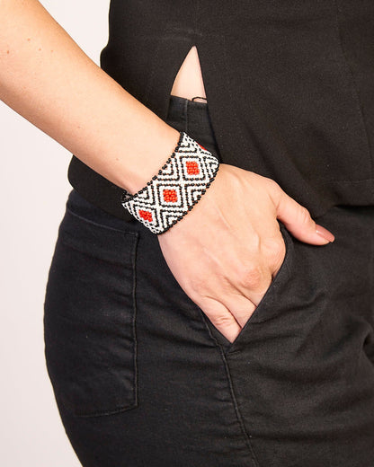 Pulseira de Miçanga fio Elástico Povo Kamayurá