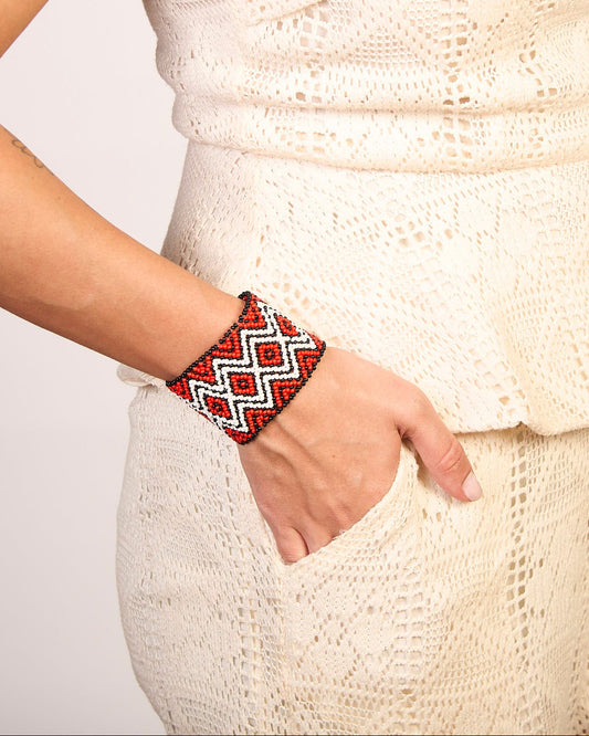 Pulseira de Miçanga fio Elástico Povo Kamayurá