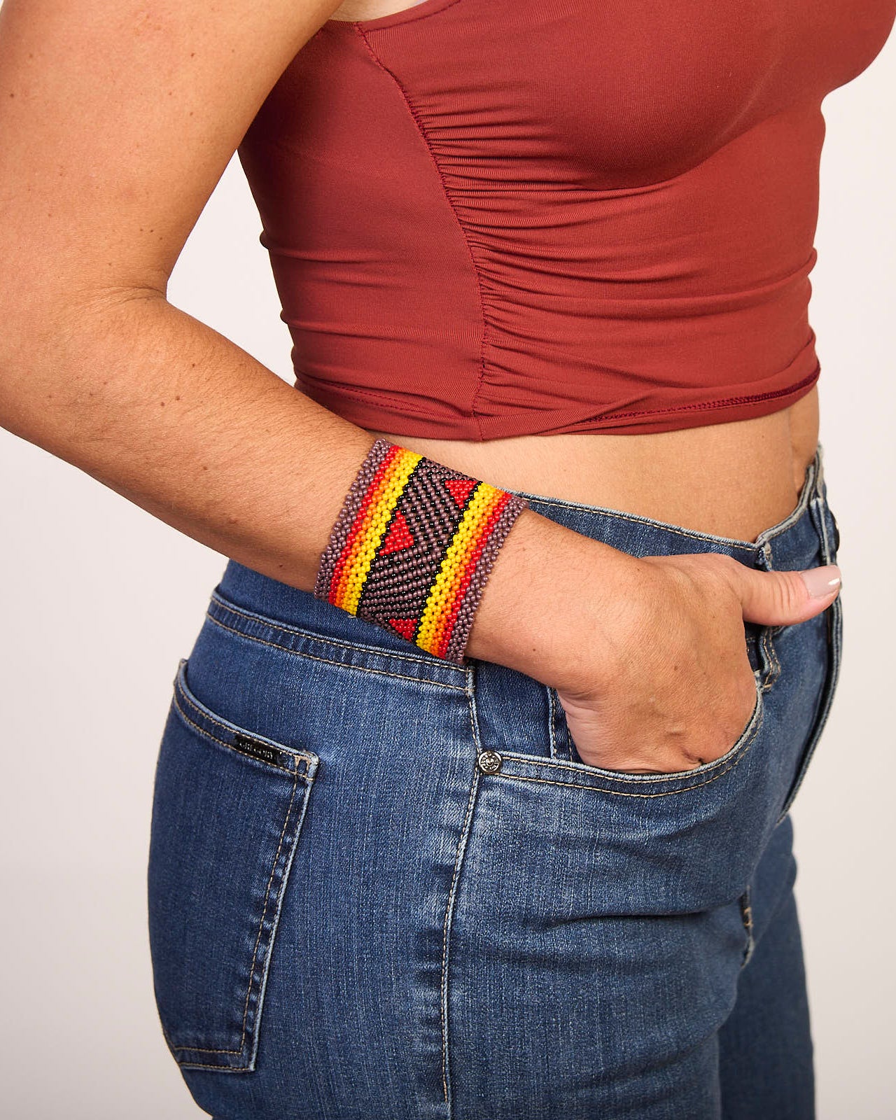 Pulseira de Miçanga fio Elástico Povo Kamayurá