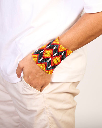 Pulseira de Miçanga fio Elástico Povo Kamayurá