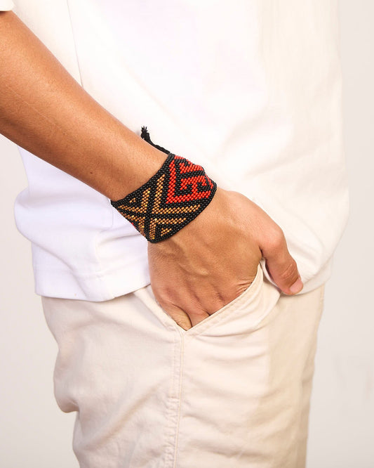 Pulseira de Miçangas Ajustável Povo Guajajara