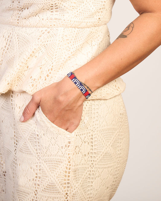 Pulseira de Miçanga Ajustável Povo Waura
