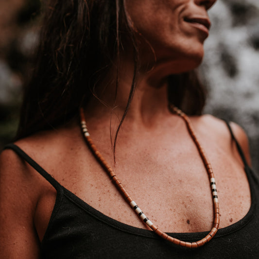 Colar de Açai Tucumã  e Jarina Marfim Vegetal Povo Apurinã