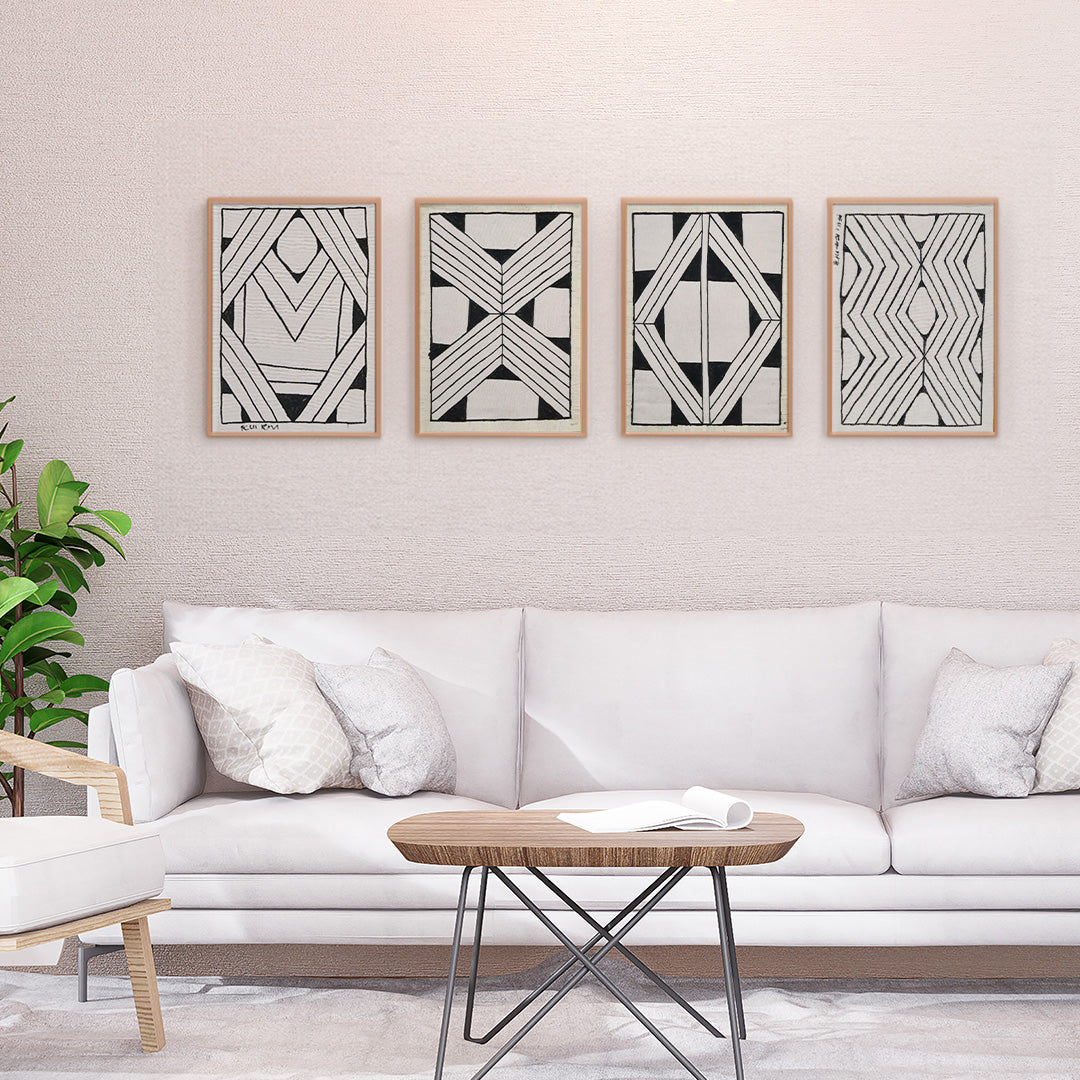 Pintura Grafismo em Tela Indígena