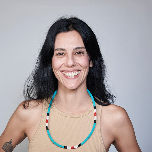 Colar de Miçanga Coral Povo Waura