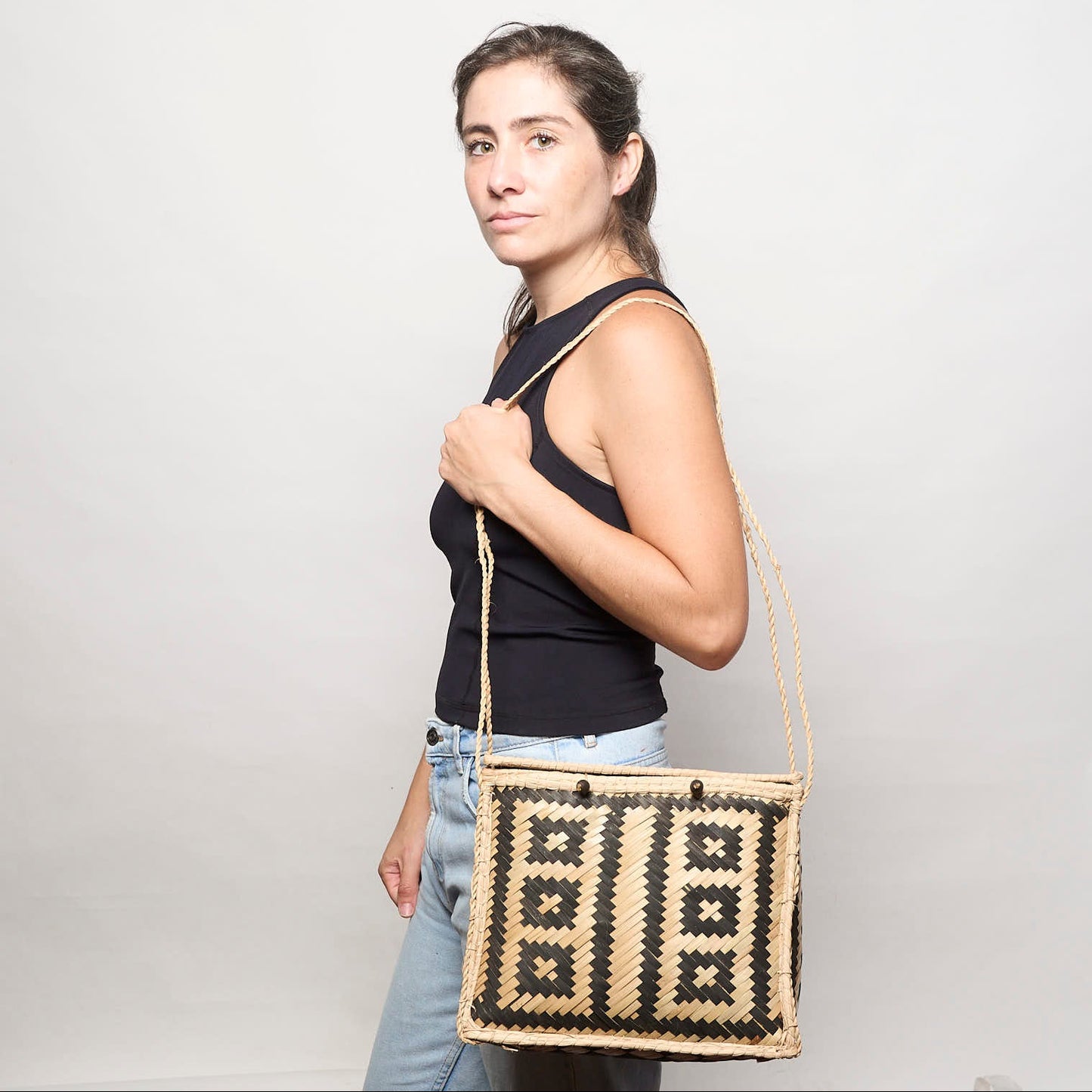 Bolsa Artesanal de Fibra Povo Kanela